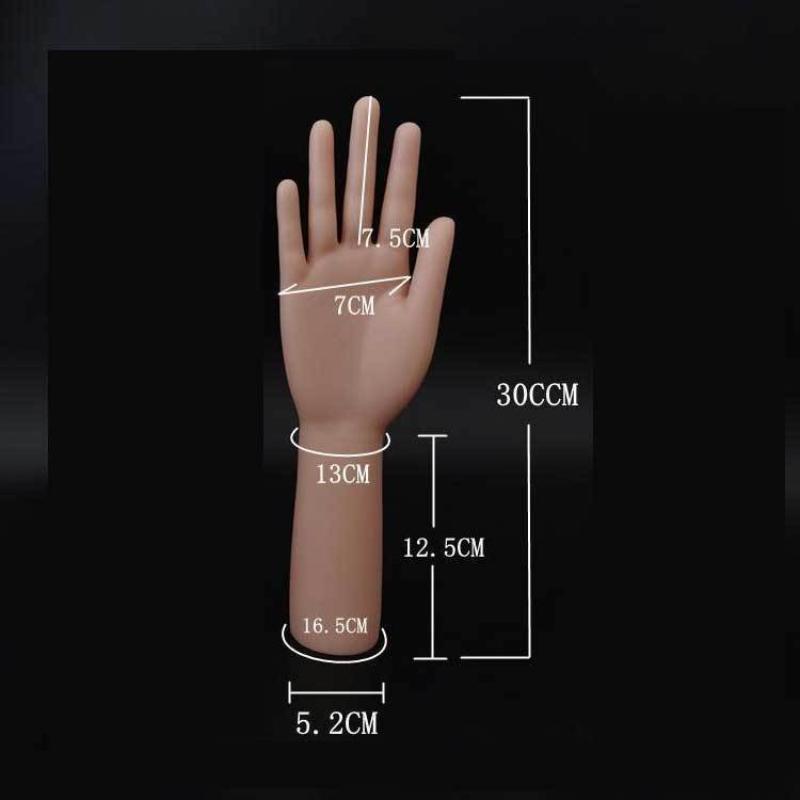 Flexible Joint Silicone Female Hand Model Realistic Lifelike Fake Hand for Manicure Display Tattoo Training