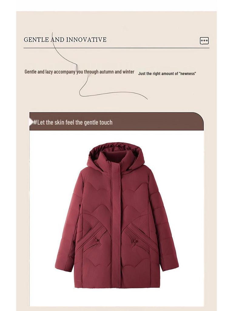 Plus Size Winter Cotton Jacket - Loose, Warm Outerwear for Middle-aged and Elderly Moms