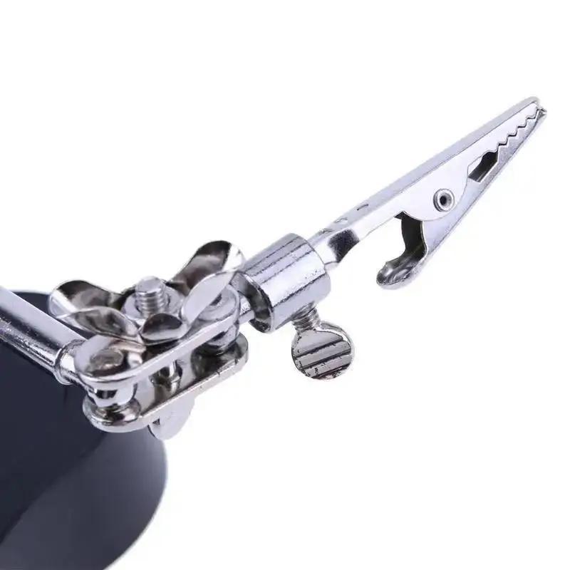 Desktop Magnifier Welding Magnifying Glass LED Holder Soldering Repair Tool Loupe Third Hand For Soldering Inspection Mirror