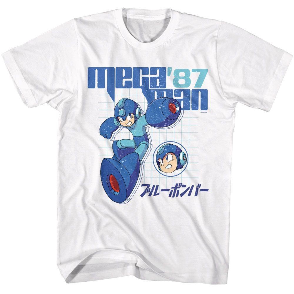 Mega Man 87 White Gaming Shirt XXL