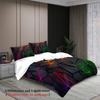 3pcs Geometric Blue Light Bedding Sets 3D Printed Abstract Pattern Duvet Cover Sets With Pillowcases No Filling Cool Style