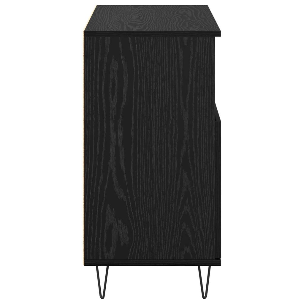 Sideboard Set of 3 Black Oak Effect 60 x 35 x 70 cm