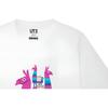 UNIQLO Color Block Printed Crew Neck Casual T-Shirt Unisex Tops White 426829-00