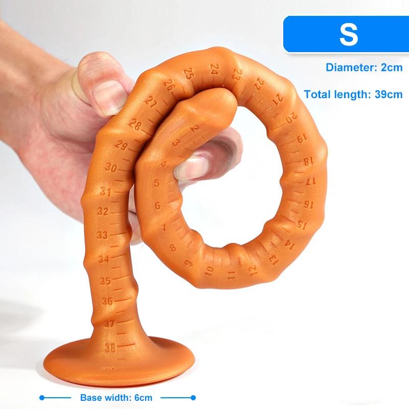 Langer Tiefer Analdildo Prostatamassage Darmstopfen Sexspielzeug Für Frauen/Männer Masturbator Langer Analplug Spiralförmiger Analplug