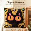 Art Dopamine Doodle Cat Cushion Cover Natural Linen Organic Fabric DoubleSided Printing Sofa Home Decor Gift Pillow Case