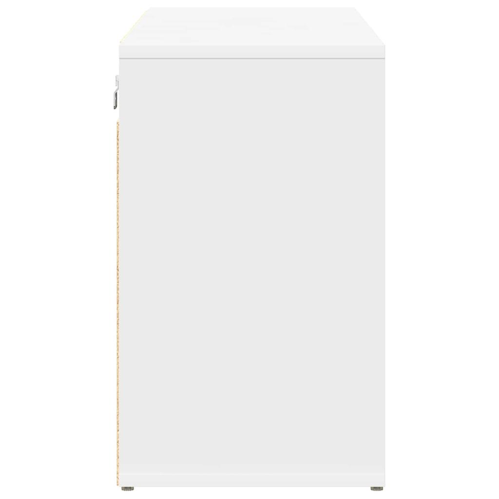 Shoe Cabinet with Shelf White 103 x 30 x 51 cm Engineered Wood