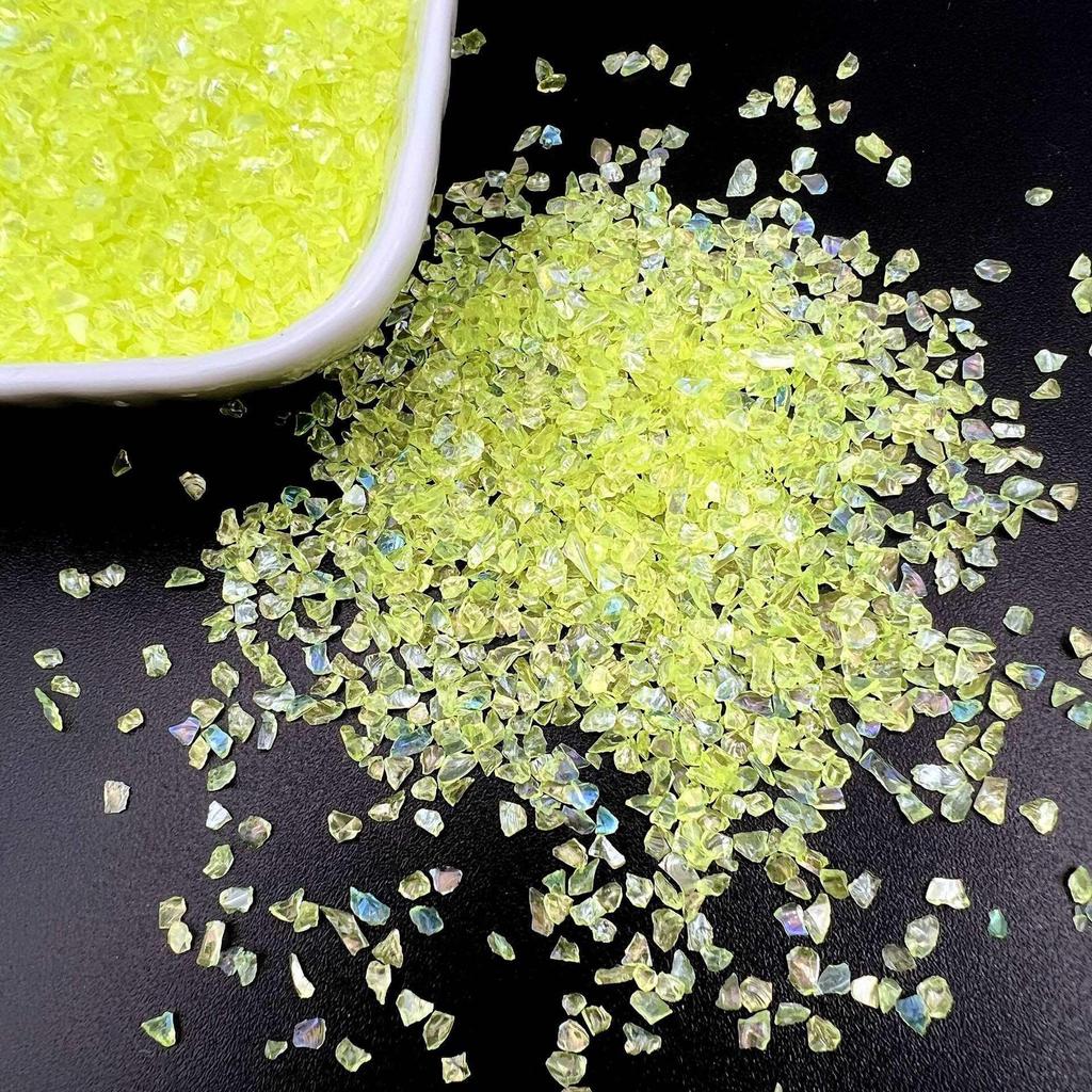 Relleno de Fragmentos de Vidrio Flash AB Brillante en Vivo para Marco de Fotos DIY y Decoración de Uñas