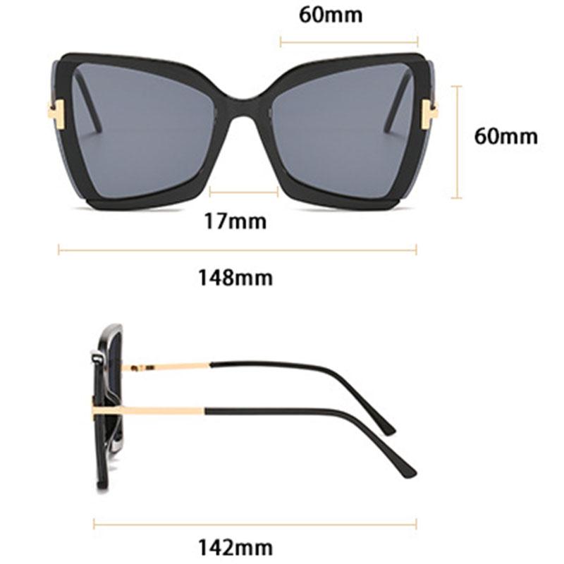 Fashion  Designer Sunglasses New Oversized Square Women Sun Glasses Female Big Frame Colorful Shades for Women Oculos