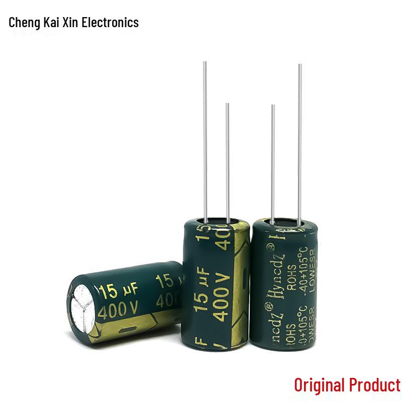 High-Frequency 400V 15uF 8x14mm Aluminum Electrolytic Capacitor, Lightning-Resistant