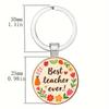 Meilleur Enseignant de Tous les Temps Porte-clés Lettre Décoration Pendentif Pour Cadeau