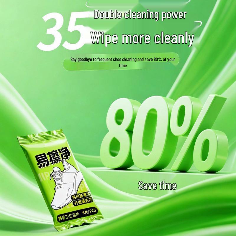 Rinse-Free White Shoe Wipes: Easy Clean & Stain Removal for Sports Shoes