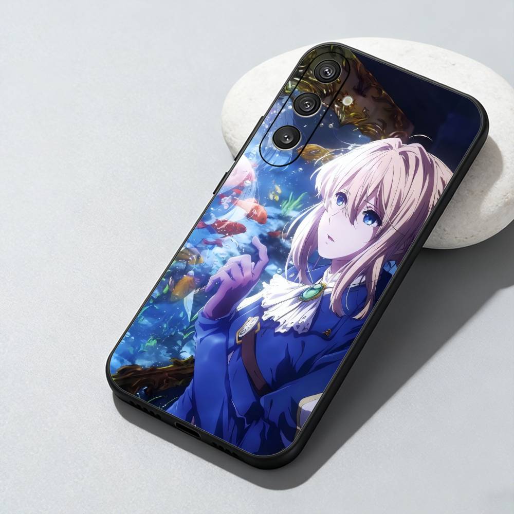 Auto Memory Doll V-Violet E-Evergarden Phone Case For Samsung Galaxy A73,A72,A71,A70,A52,A51 Others Soft Black Cover