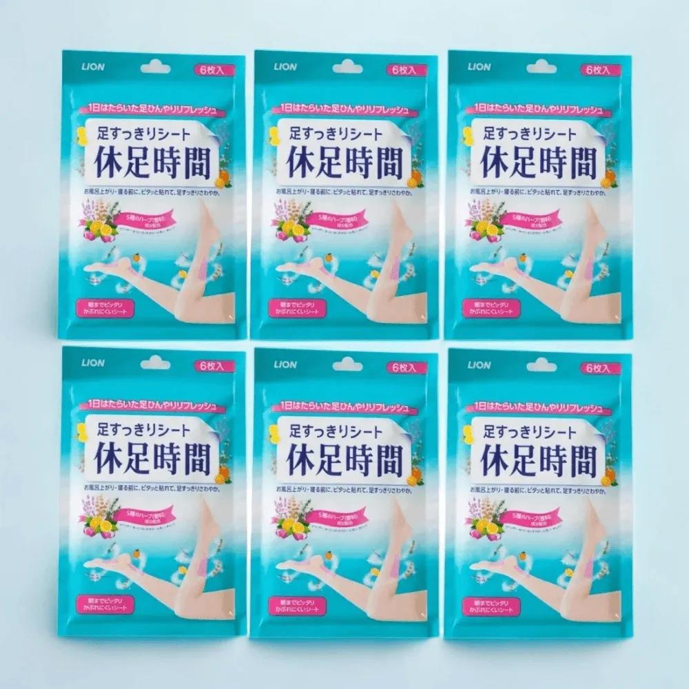 Kyusoku Jikan Cooling Sheets 6 Sheets x 6 Pack Leg, Foot, and Calf Patches Japanese Gift