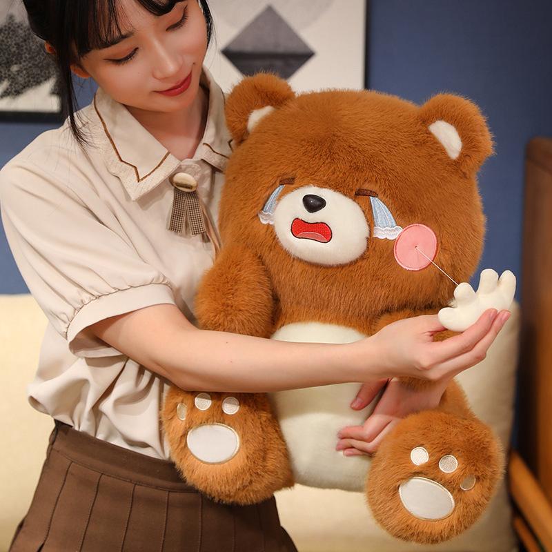 Cute Crying Bear Doll Can Be Pulled Out and Hugged