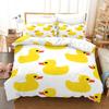 3D Print Yellow Duck Bedding Set Twin Queen King Size Duvet Cover Pillowcase for Boys Girls Adult Home Textile