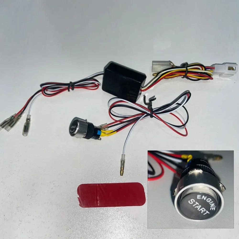 12V Car Engine Start Button LED Start Stop Button Start Ignition Switch Push Button Starter Switch Momentary fits Car Truck Boat mini red light