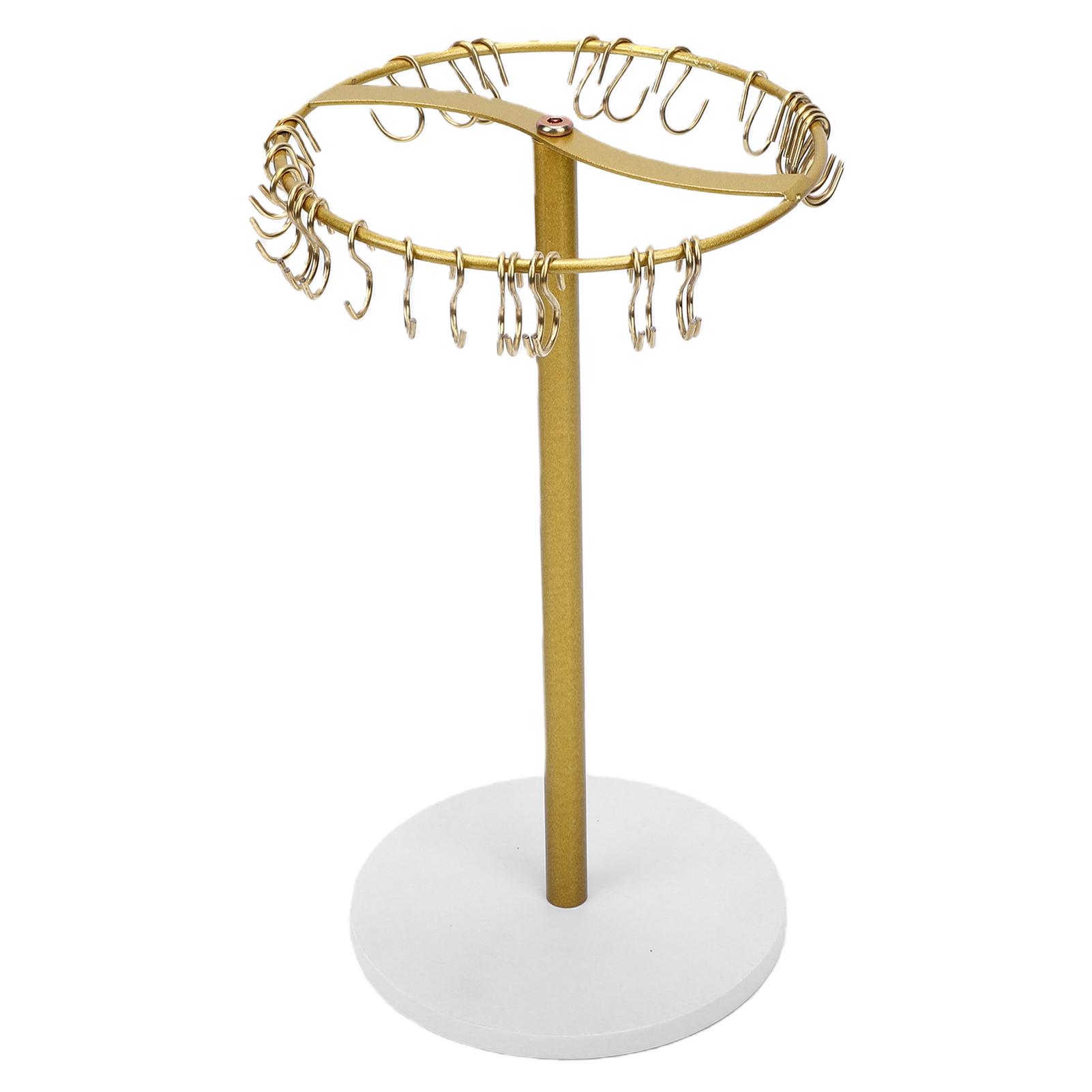 

Hdband Holder Metal Hair Hoop Display Stand Hair Accessories Storage Rack with 30 Hanging Hooks for Home Bedroom Dressing Table