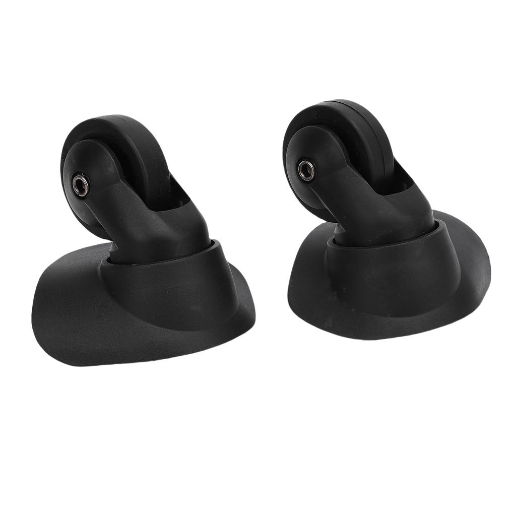 1 Pair Luggage Suitcase Wheels Replacement for 47R Universal Silent Trunk Luggage Wheels Spare Part Black