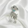 Sparkly Crystal Lamb Brooch Rhinestone Decor Silver Plated Lovely Lapel Pin for Bridesmaid Gifts Balls Daily Outfits Female