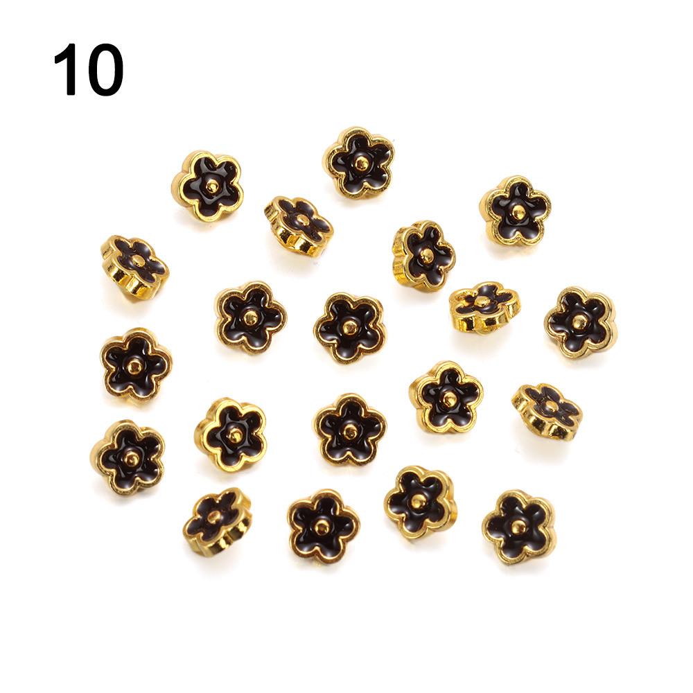 20pcs 5.5mm Flower Buckles Handmade Mini Cartoon Buttons Stuffed Toys Accessories  1/6 Doll