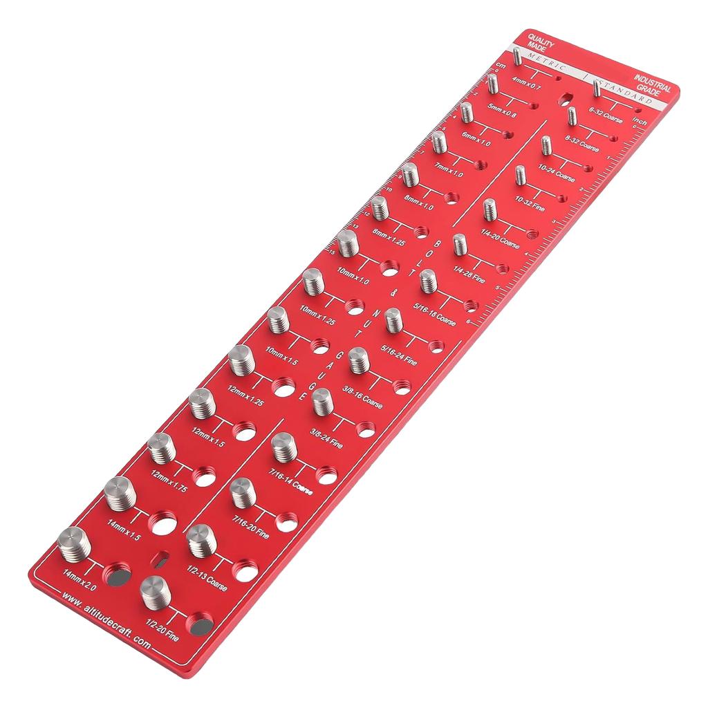 High Precision Nut Bolt Thread Checker with 28 Holes for Various Specifications Aluminum Alloy with AntiRust Coating