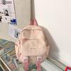 Adorable Candy Color Backpack with Korean Pendant - Milky Macaron Shades for Students