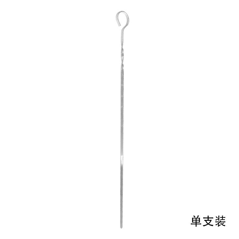 Stainless Steel Barbecue Skewers Household Round Flat Lamb Skewers Barbecue Skewers Outdoor Barbecue Tools