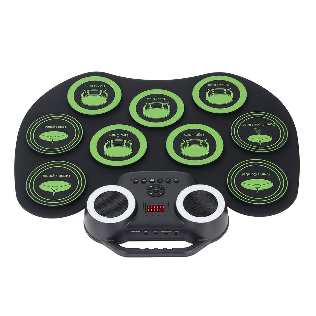 Elektronisches Schlagzeugset Tragbare Beleuchtung Elektronisches Roll-Up Übungs-Drum-Pad Handgerollt Elektronisch