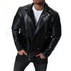 Autumn new large size, European and American men's locomotive leather jacket, men's leather jacket, jacket XB
