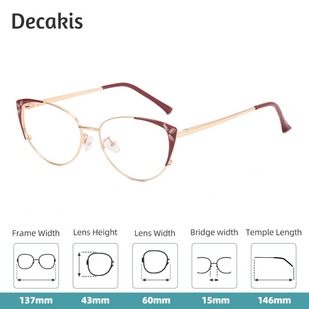 Fashion Metal Cat Eye Anti Blue Light Glasses Frame Stylish Photochromic Presbyopia Eyeglasses Customizable Prescription Lens -2