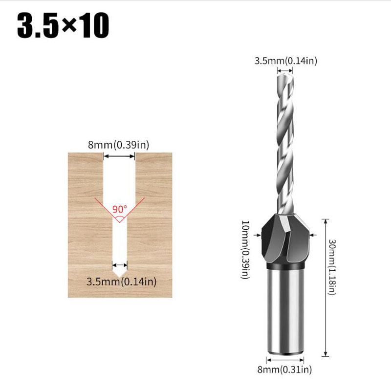 Woodworking Limit Four Edge Countersink Drill Alloy Drill Cone Drill Adjustable Depth Step Drill Screw Countersink Drill Bit