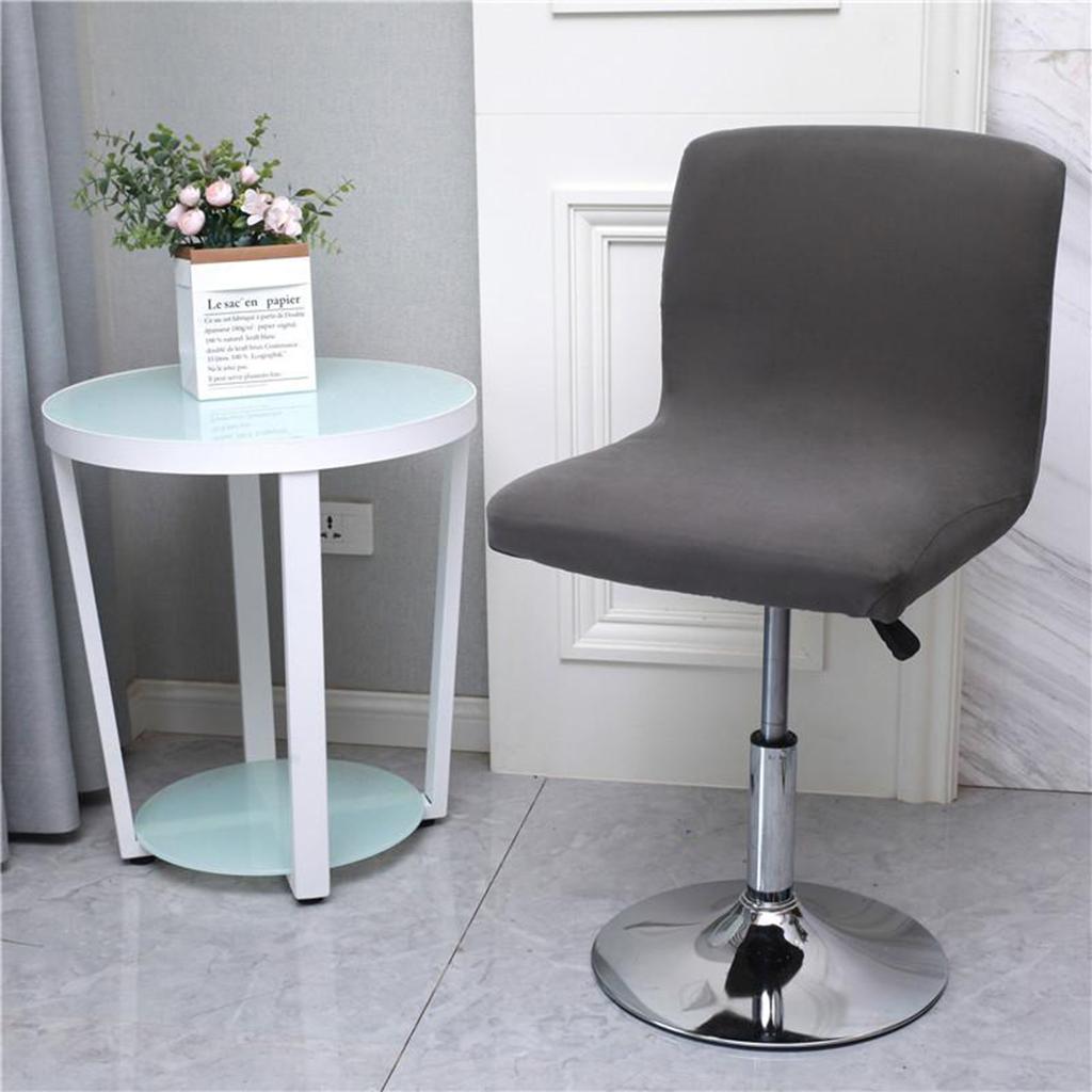 1x Counter Pub Stool Chair Cover Polyester Counter Side Short Back Kitchen Seat Slipcovers Bar Stool Chair Furniture Protector
