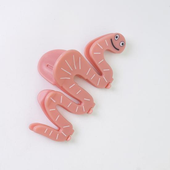 Hair Claw Pink Plastic Smile Face Hairpin Snake Shape Anti-slip Teeth Back Head Shark Hair Clip Hair Accessory