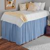 Ruffled Bed Skirt Solid Color Wear Resistant Washable Non-Fading Extra Long College Dorm Room Queen Bed Skirt