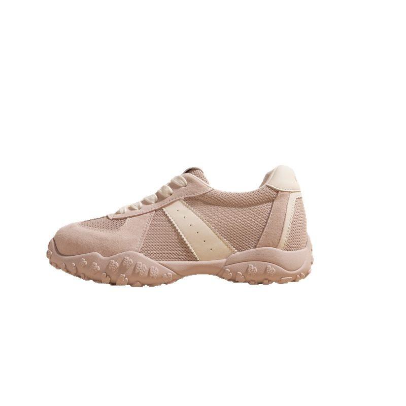 Mesh breathable leather inner height increase women's shoes summer new thick-soled leisure sports