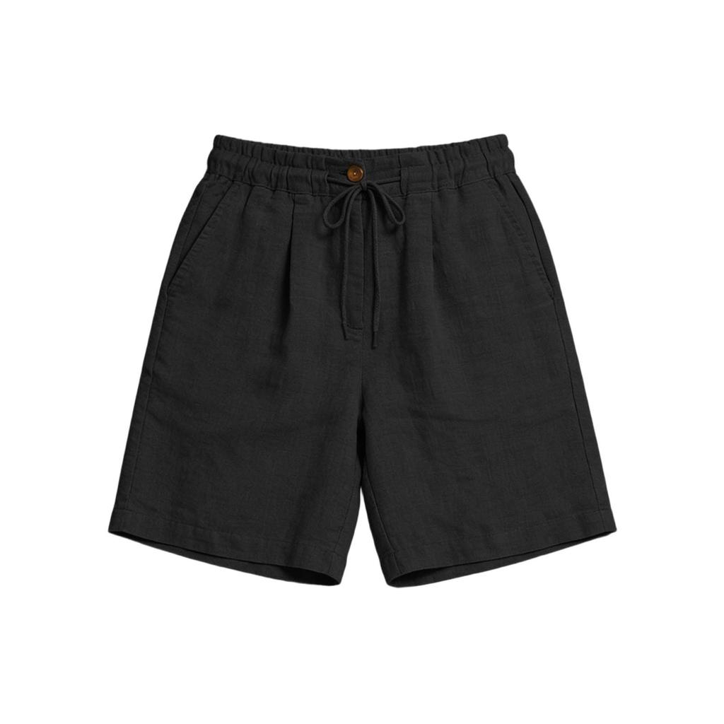 Damen High Waist Lockere Taschen-Shorts mit weitem Bein und Kordelzug Elastischer Bund zum Wandern und für Freizeitkleidung