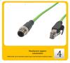 M12 to RJ45 D-Type Shielded Waterproof Connector