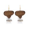 Retro Geometric Wood Drop Earrings - Exaggerated Bohemian Style for Women