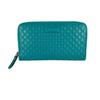 Microsima GG Pattern Long Wallet Purse Leather Blue Unisex 449391 Used