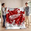 Red Winged Wheel On Abstract Background Print Blanket Soft and Cozy Perfect for the Living Room Bed Sofa or a Nap,gift