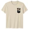 Puppy Pocket Australian Shepherd Dogs Animals Unisexs TShirt Unisexs Tee Graphic