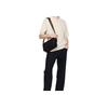 Coach Messenger 26 Solid Color Letter Logo Embroidered Crossgrain Leather And Canvas Messenger Bag Women Shoulder Bag Black CJ843-BLK