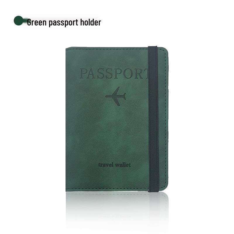 PU Leather Multi-Card Passport Holder with Embossed Design