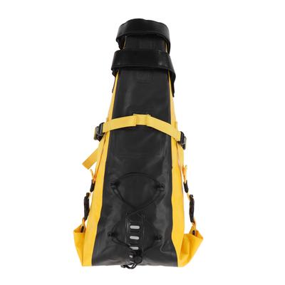Borsa da Bikepacking 500D PVC Gialla e Nera Impermeabile 13L Antiscivolo Borsa da Sella per Bici per Lunghe Pedalate