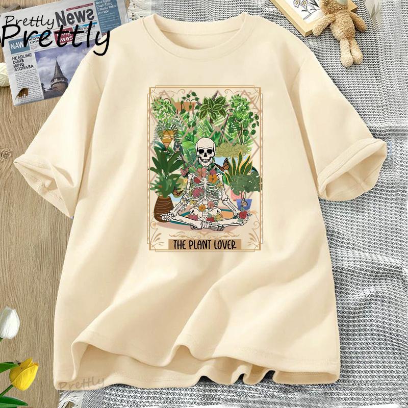 Lustiges Diabetes T-Shirt Herren Damen Skelett Pflanze Grafik T-Shirts Baumwolle Kurzarm T-Shirt Locker Damen Kleidung Oberteile