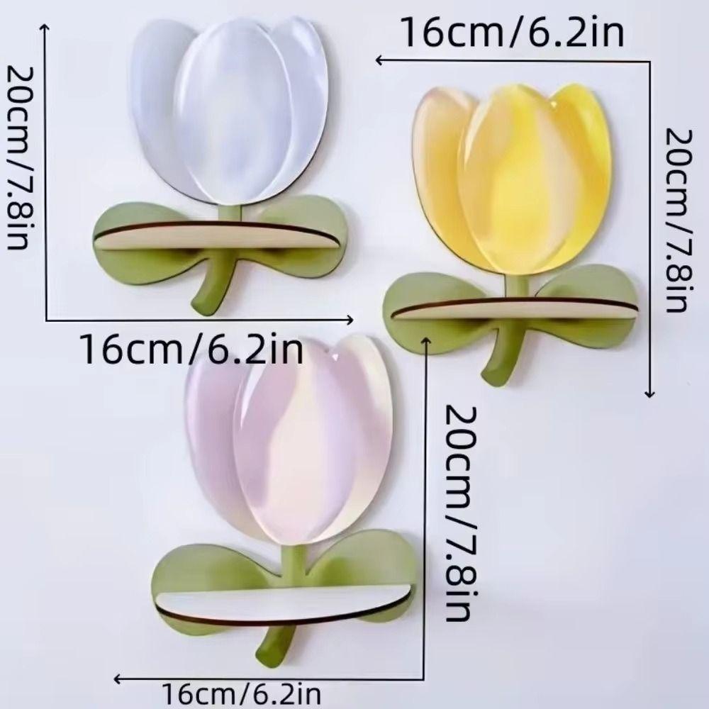 Wood Flower Wall Shelf Flower Shape Decorative Wall Shelf Gifts Display Rack  Room Decoration