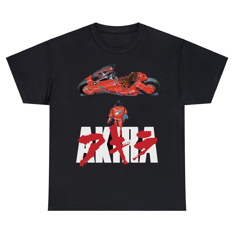 

Футболка «Акира» с японским аниме, винтажная, стильная, с коротким рукавом, повседневная, хлопковая, уличная, забавная, с принтом «Харадзюку», унисекс-топы XXXL