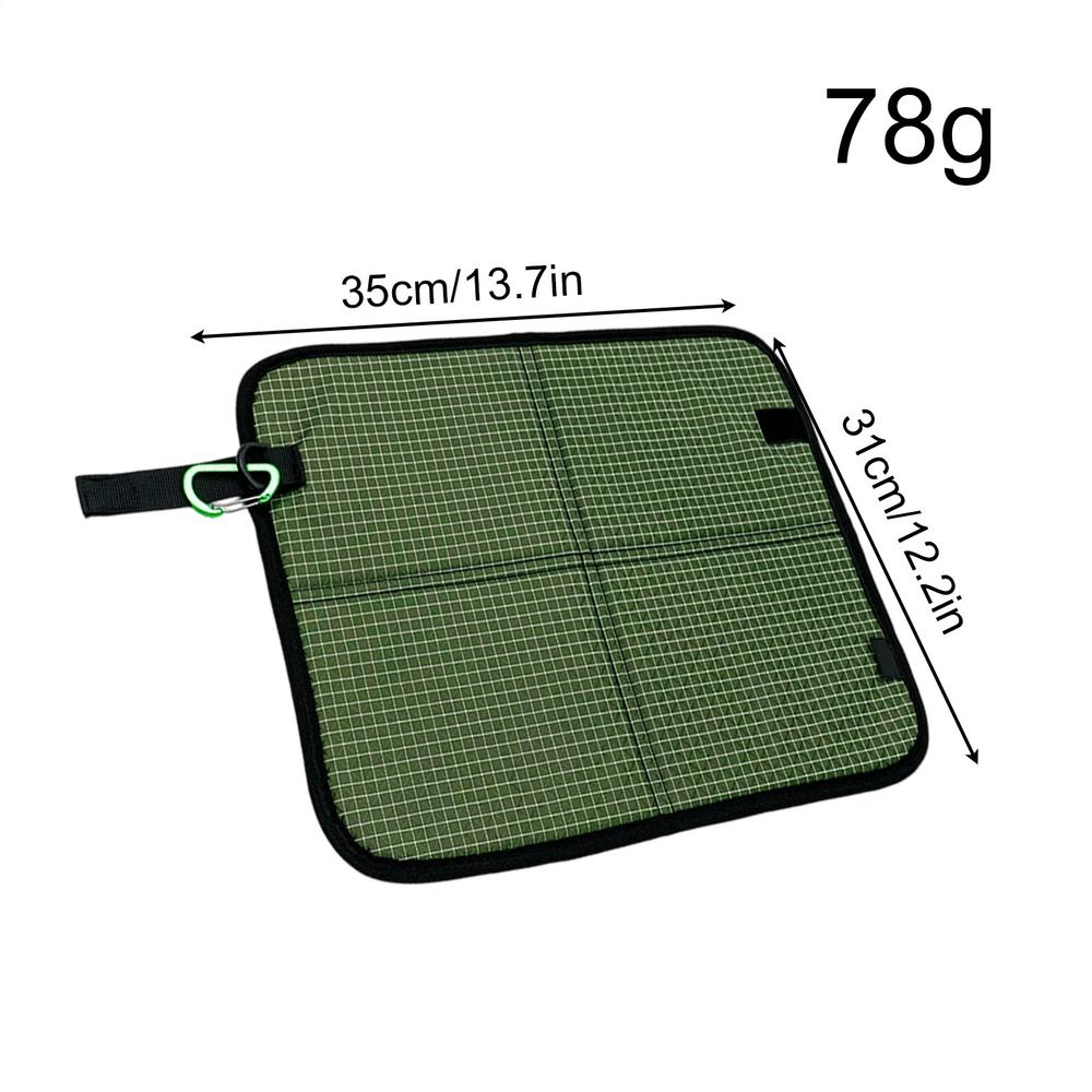 Sitting Pad for Backpacking Waterproof Chair Mat with Carabiner Clip Foldable Seat Cushion for Hiking Picnic Travel Airplane