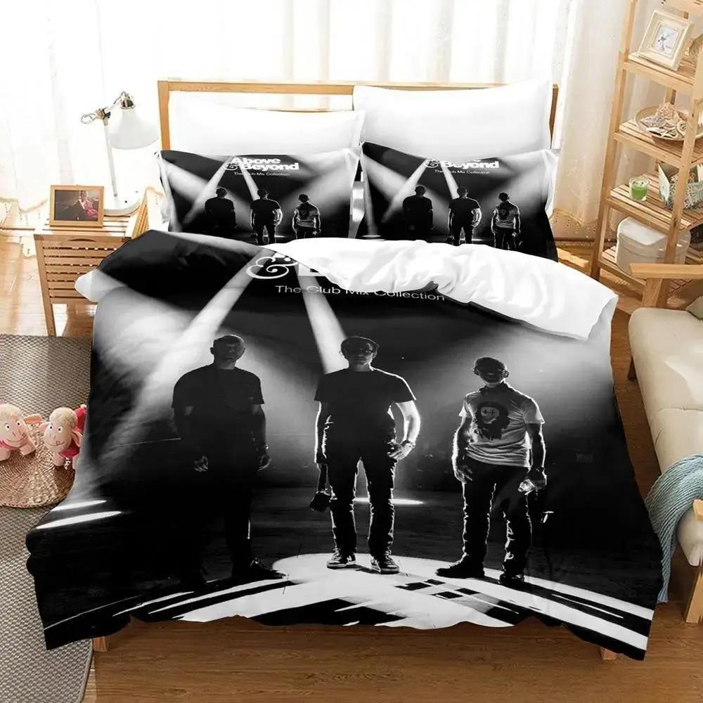 Impression 3D Groupe de Musique Above & Beyond Ensemble de Literie Garçons Filles Taille Twin Queen Housse de Couette Taie d'Oreiller Lit Enfants Adulte Textiles de Maison