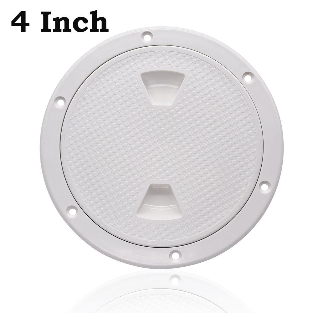 

White ABS Round Deck Inspection Cover Access Hatch Cover For Marine Boat RV Yacht Screw Out Deck Inspection Plate 4/6/8 Inch